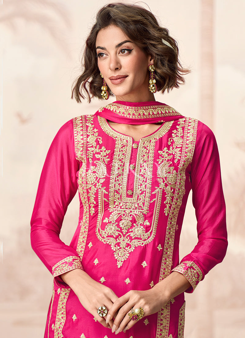 Buy Pink Palazzo Suit In USA