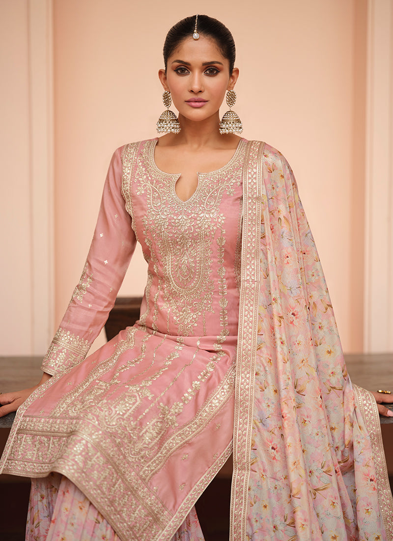 Shop Peach Designer Suit Online