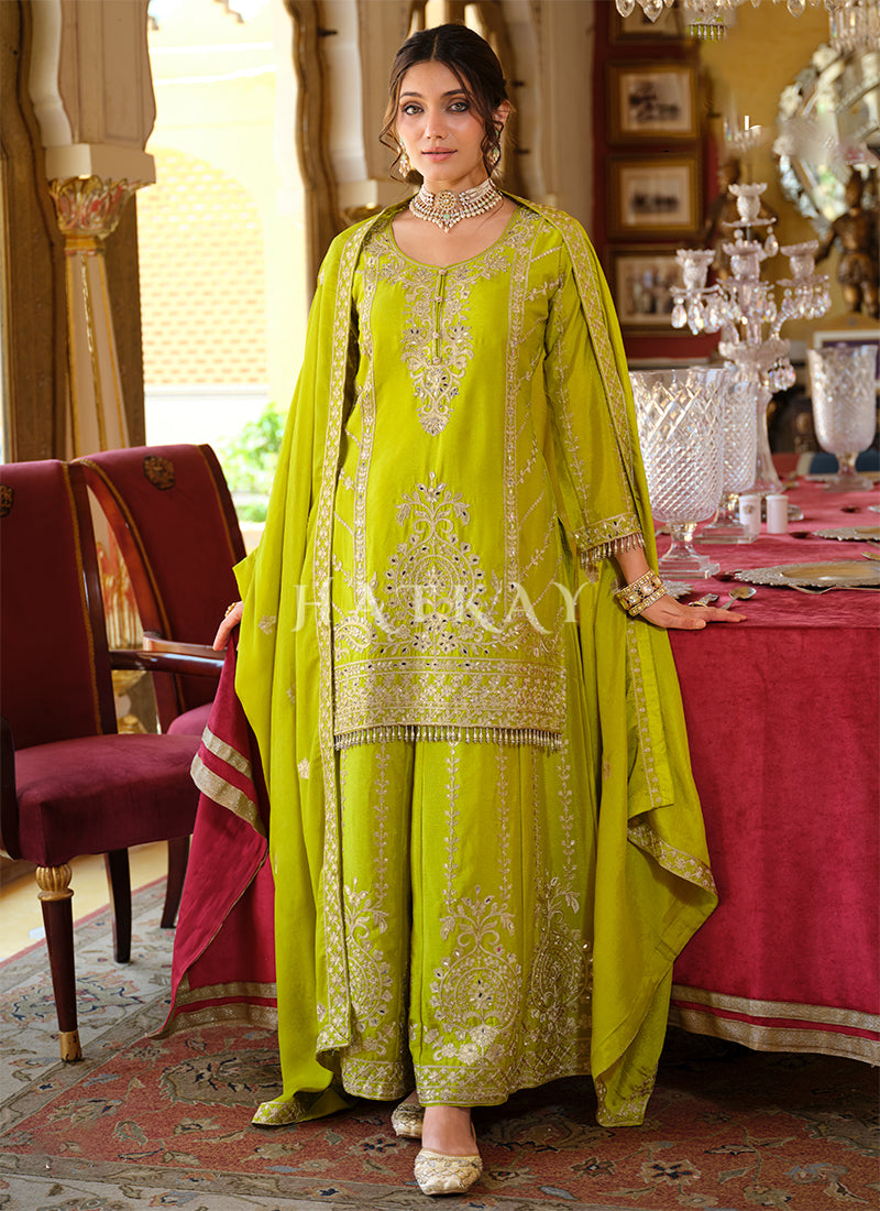 Buy Green Mehendi Suit Online