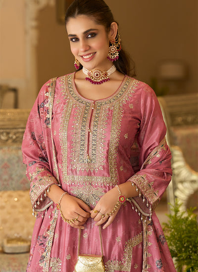 Shop Rose Pink Wedding Palazzo Suit In Canada
