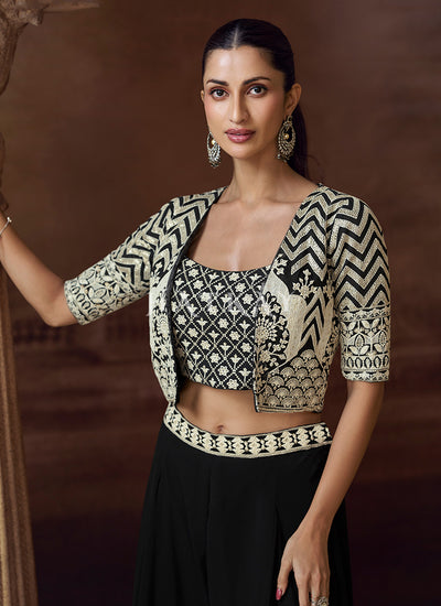 Buy Black Palazzo Suit In USA