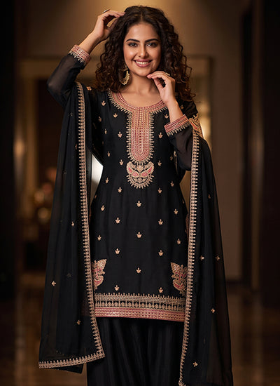 Buy Black Palazzo Suit In USA