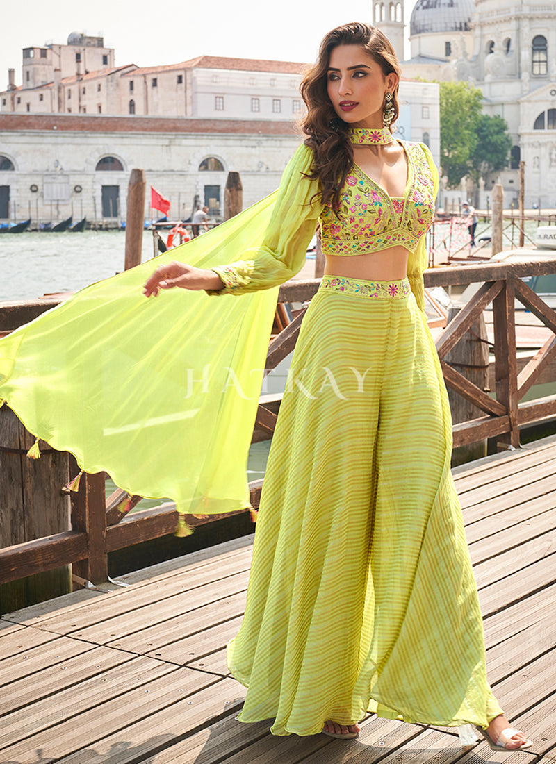 Lemon Yellow Co-Ord Palazzo Set