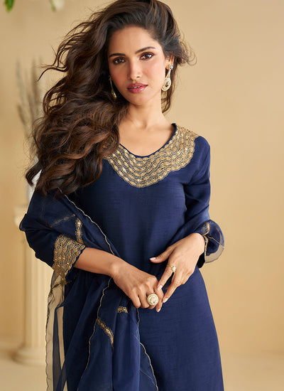 Buy Blue Palazzo Suit Online