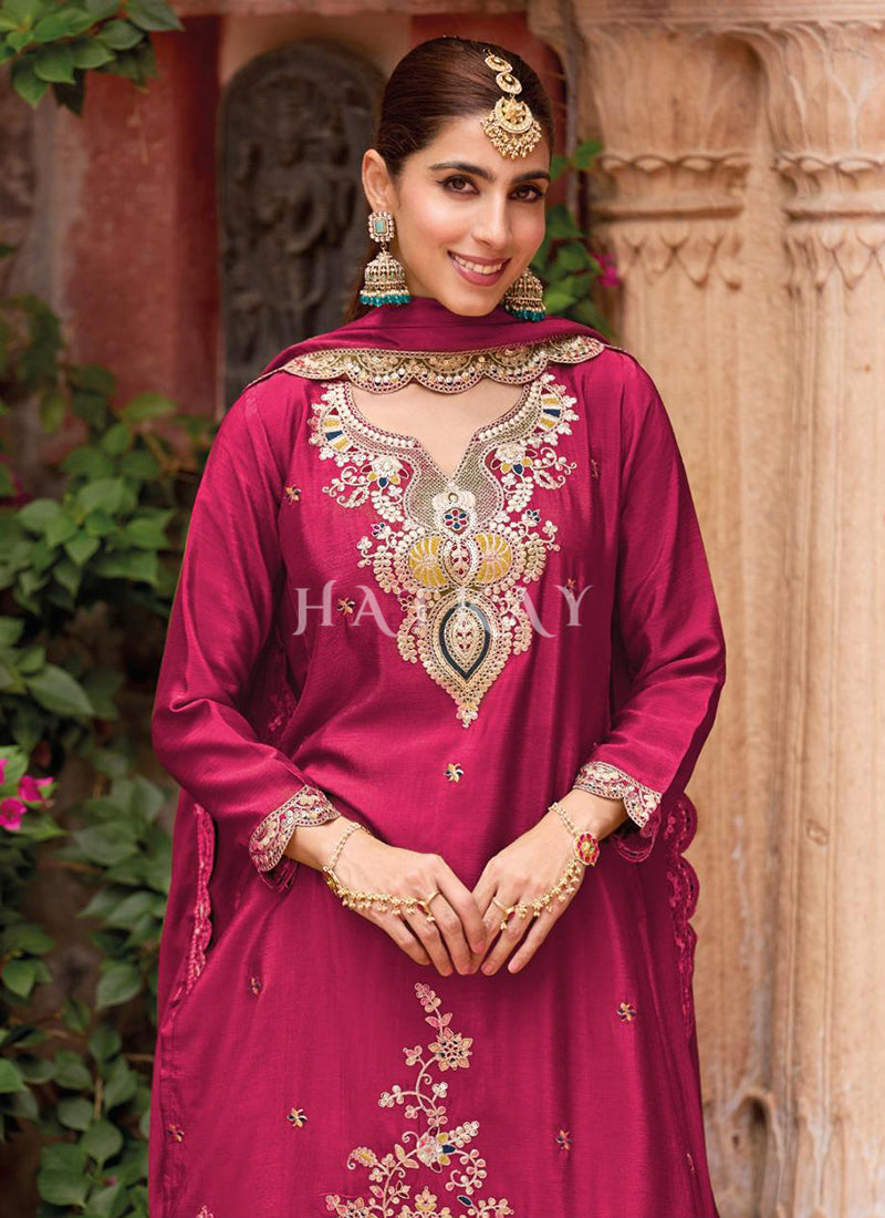 Buy Pink Palazzo Suit In USA