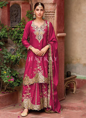 Magenta Pink Wedding Palazzo Suit