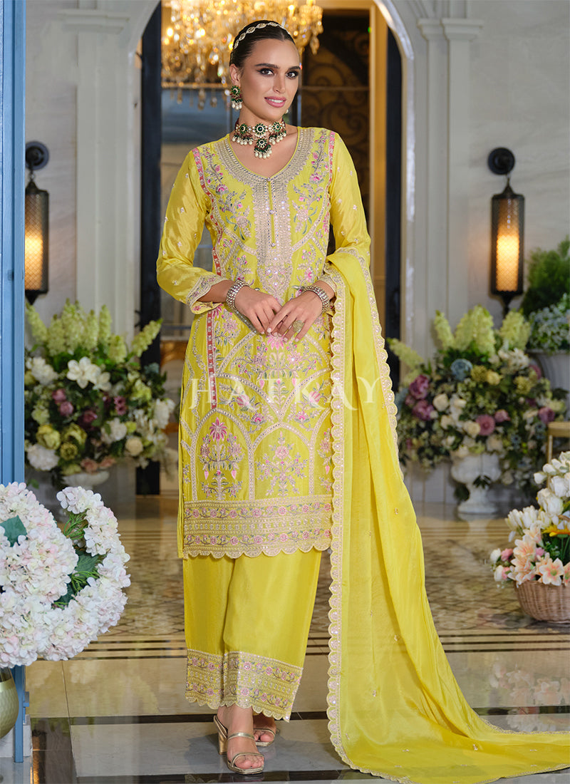 Palazzo Suit For Mehendi Function
