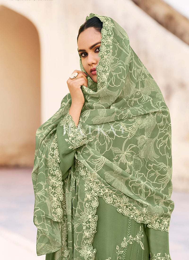 Buy Green Mehendi Outfit