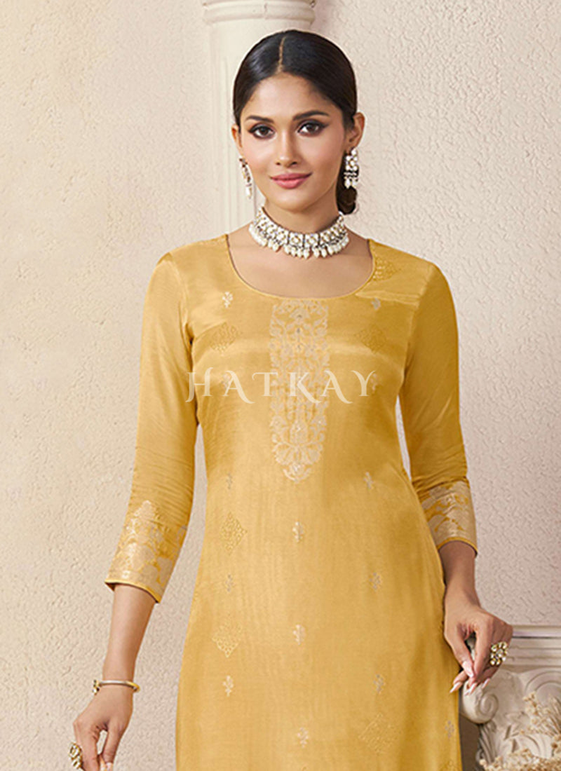Buy Yellow Mehendi Suit