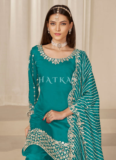 Buy Turquoise Patiala Suit In Canada