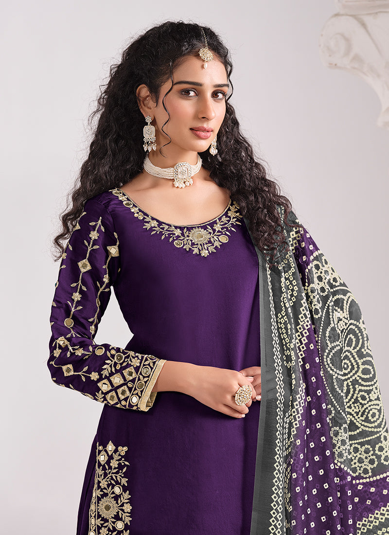 Buy Purple Punjabi Suit In Canada