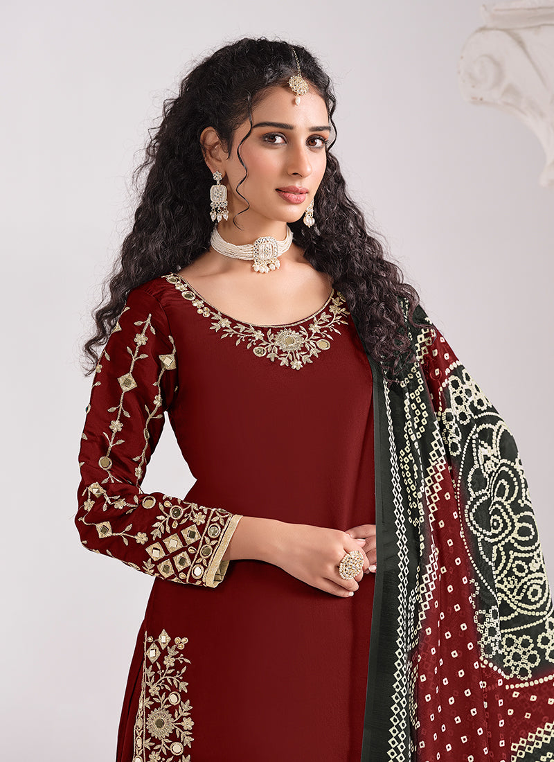 Buy Red Punjabi Suit In USA