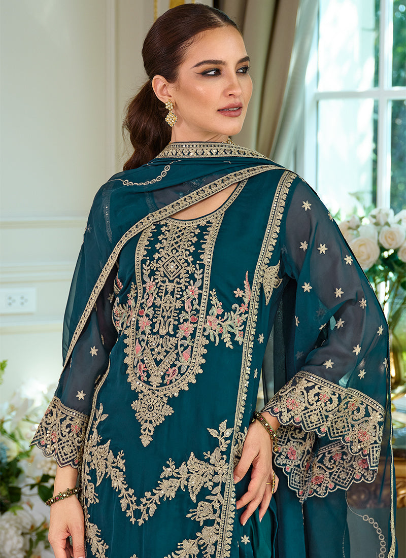 Buy Turquoise Pant Suit Online