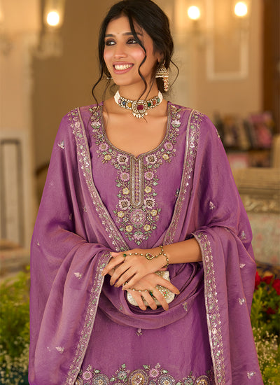 Buy Pink Multi Sharara Suit In UK