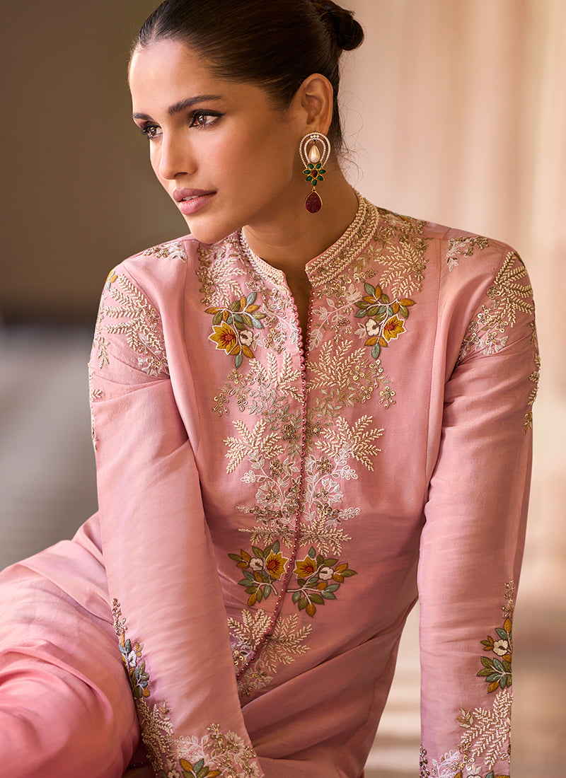 Shop Rose Pink Sharara Suit Online