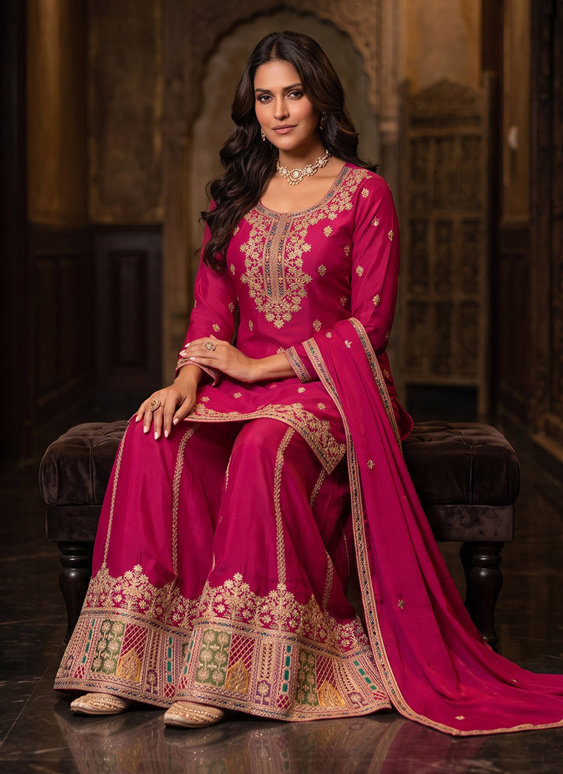 Shop Pink Sharara Suit Online In Canada