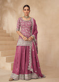 Shop Rose Pink Designer Sharara Suit