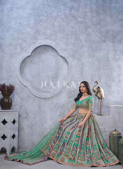 Shop Green Lehenga Choli In California