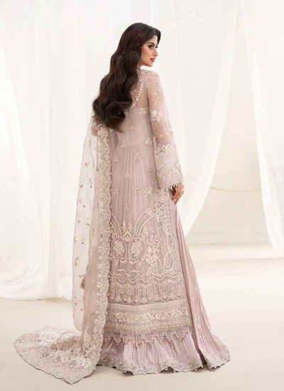 Buy Blush Pink Organza Wedding Lehenga In Germany