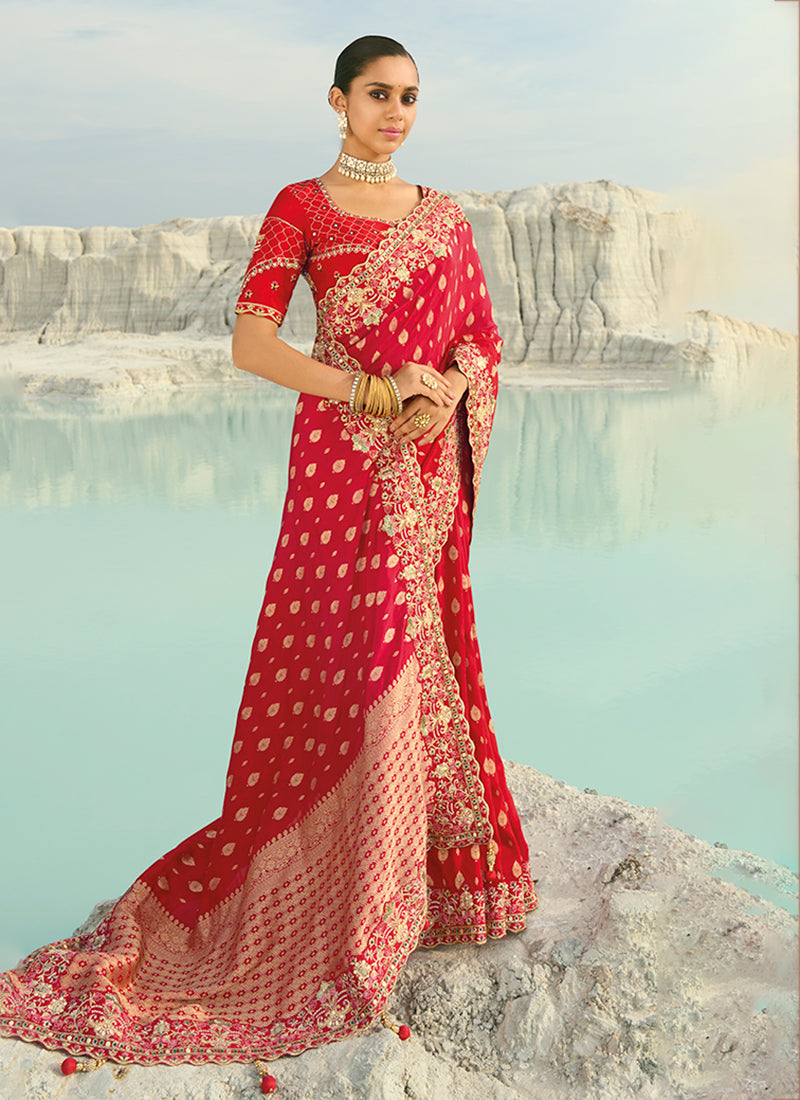 Exclusive Red Sarees For Weddings - Hatkay