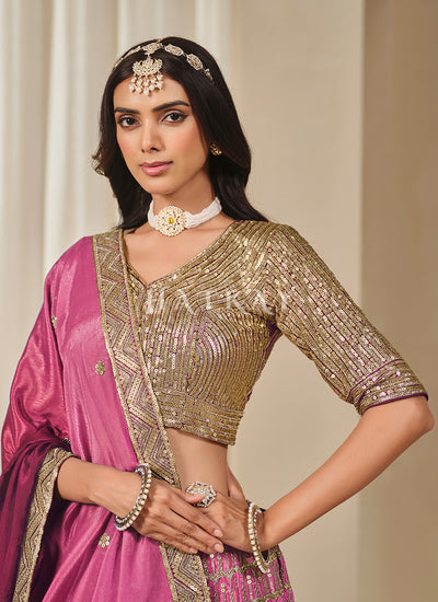 Buy Traditional Magenta Lehenga Choli In Australia