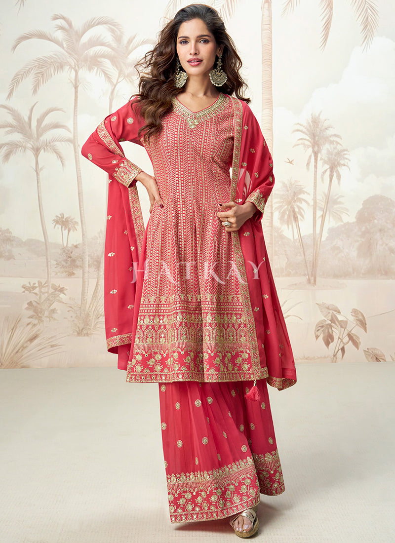 Buy Anarkali Gharara Suit In USA