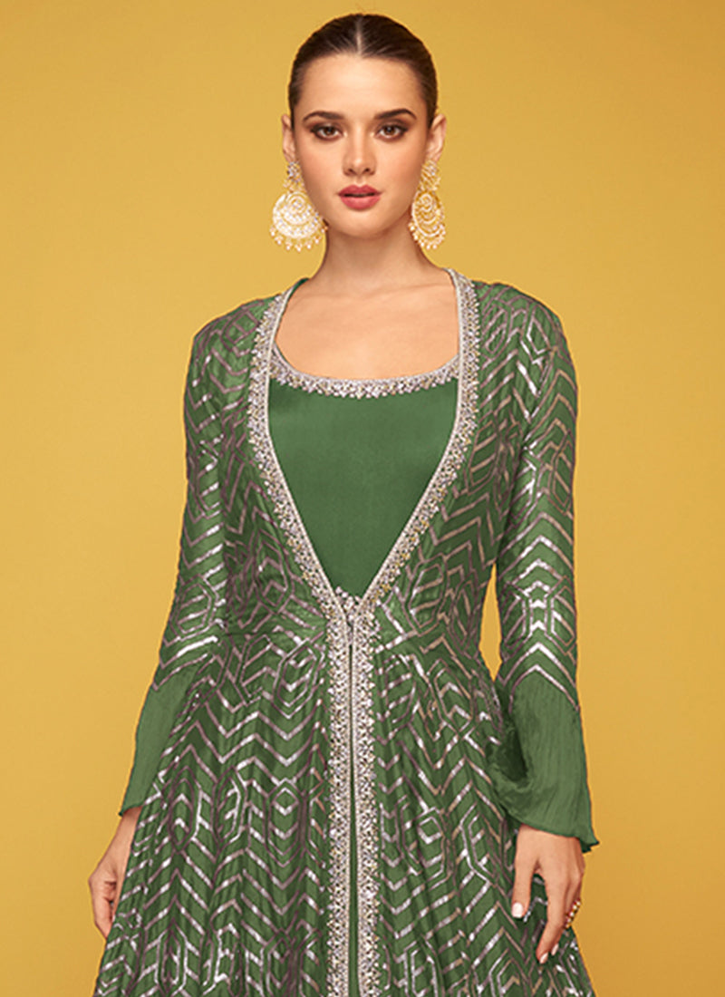 Buy Jacket Style Anarkali Gown In USA