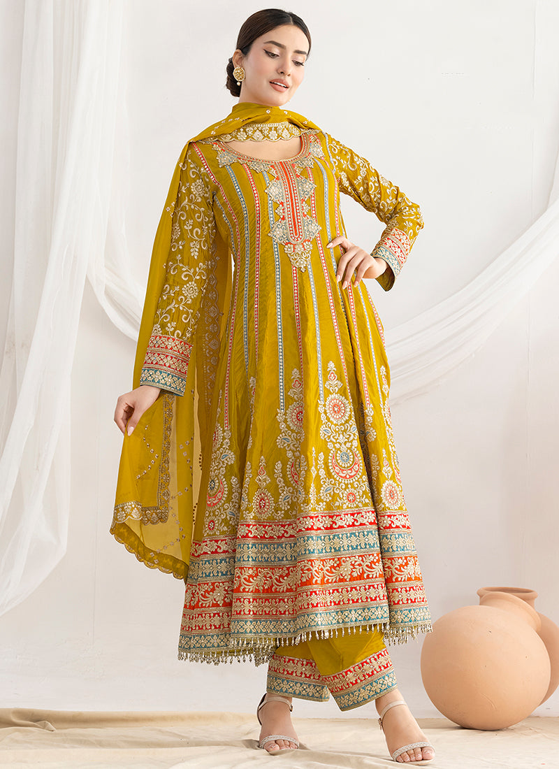 Buy Anarkali Pant Suit In USA