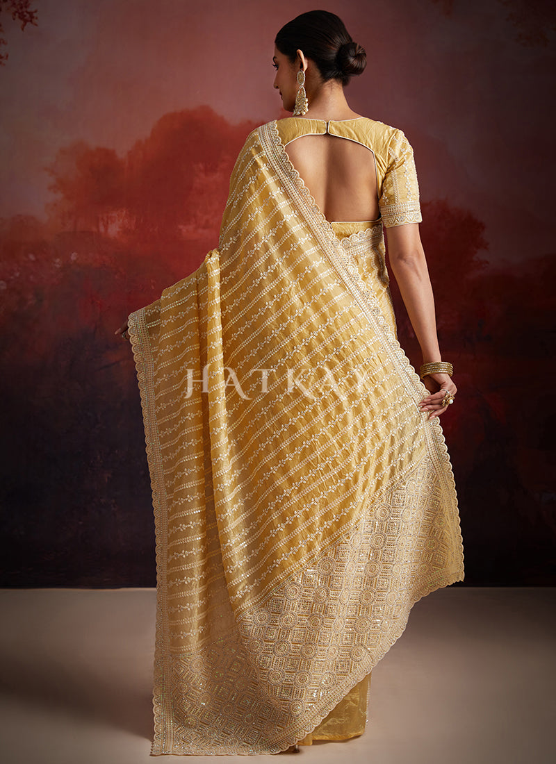 Shop Yellow Saree