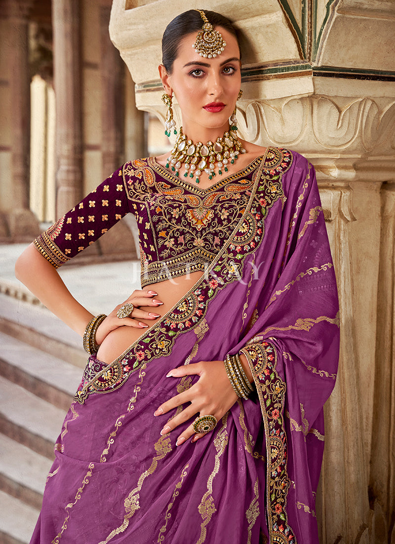 Purple Lehenga For Indian Bride