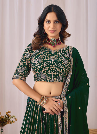 Buy Green Lehenga Choli In UK