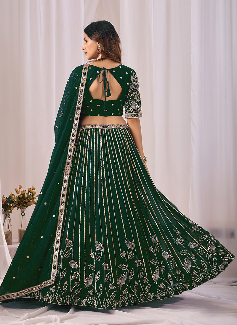 Buy Green Lahenga Choli Online