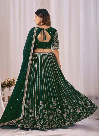 Buy Green Lahenga Choli Online