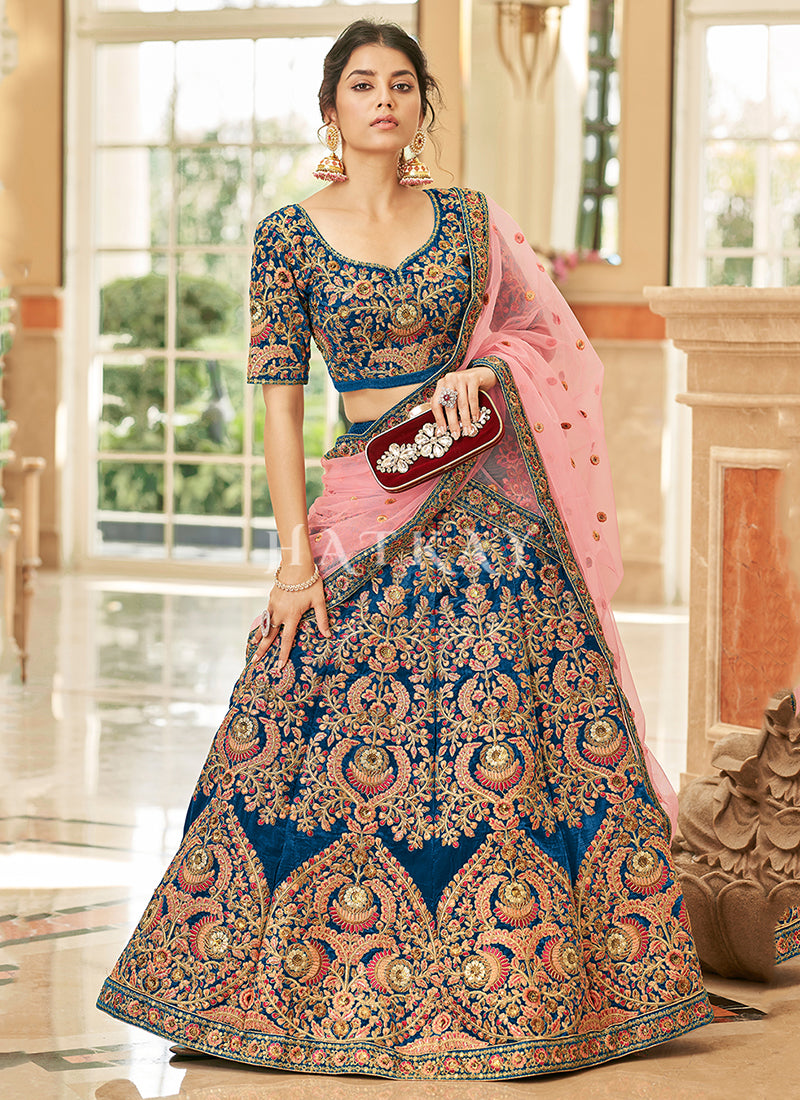 Indian Lehengas Online: Buy Indian clothes & Asian lehenga choli in various styles at best prices from Hatkay.