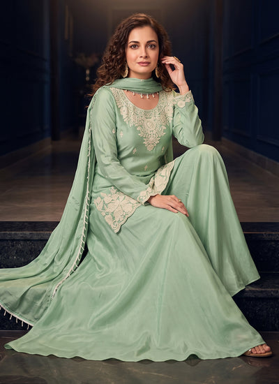 Buy Beadwork Palazzo Suit