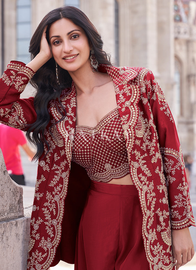 Buy Jacket Style Palazzo