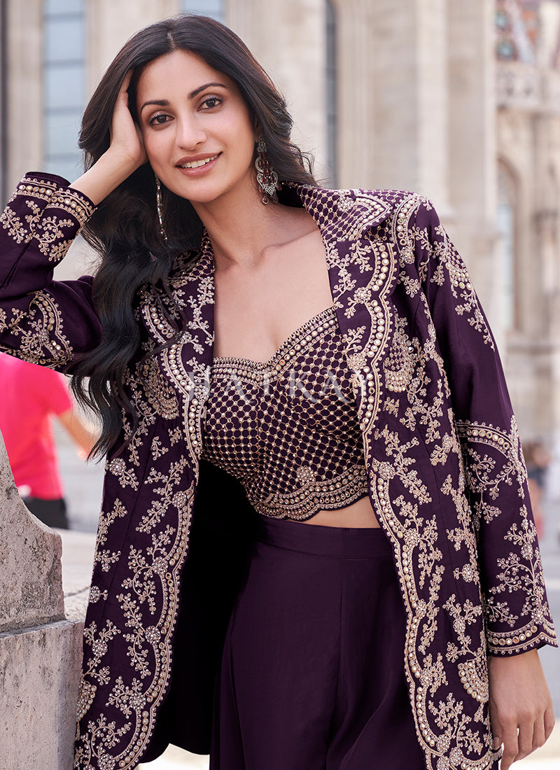 Buy Jacket Style Palazzo
