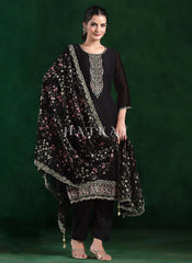 Black Embroidery Salwar Kameez Suit