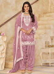 Purple Embroidered Salwar Suit