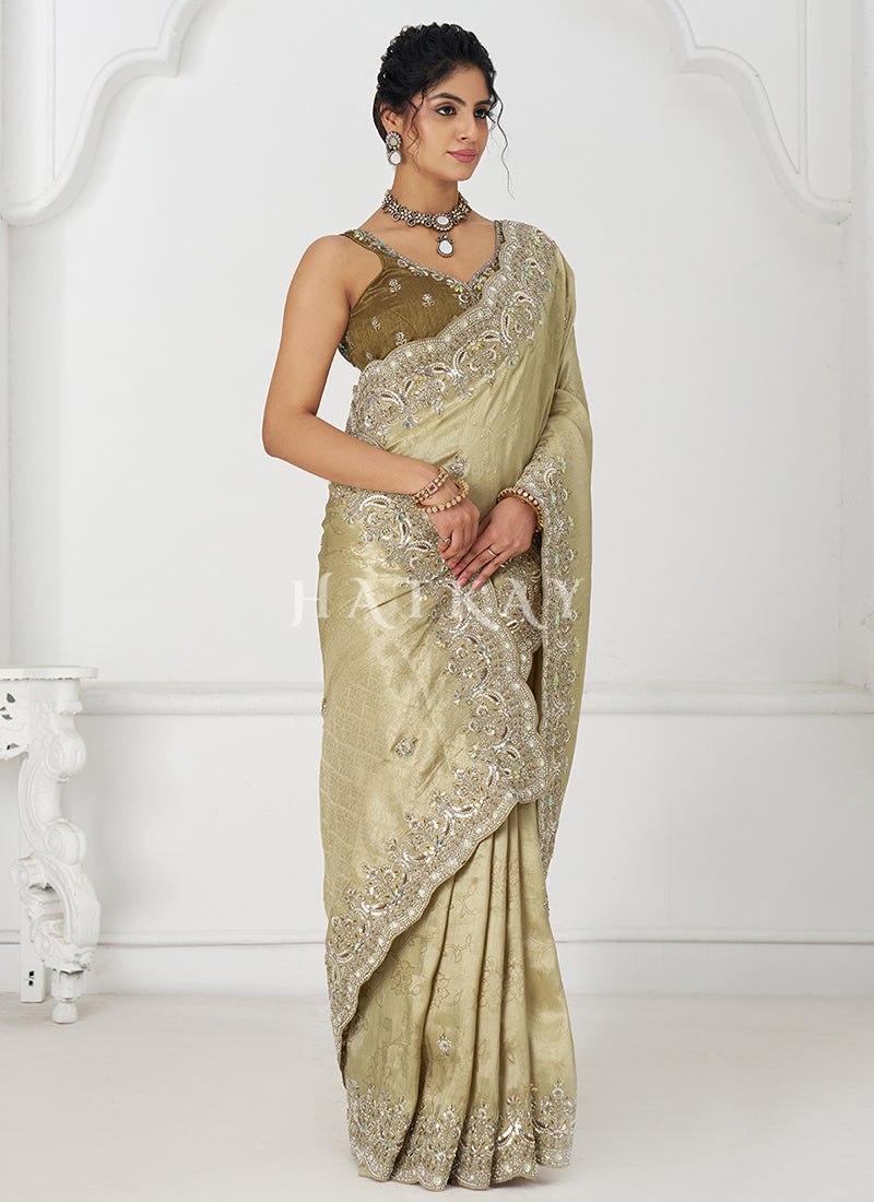 Stay stylish and trendy with a variety of wedding wear saree options at the best price.