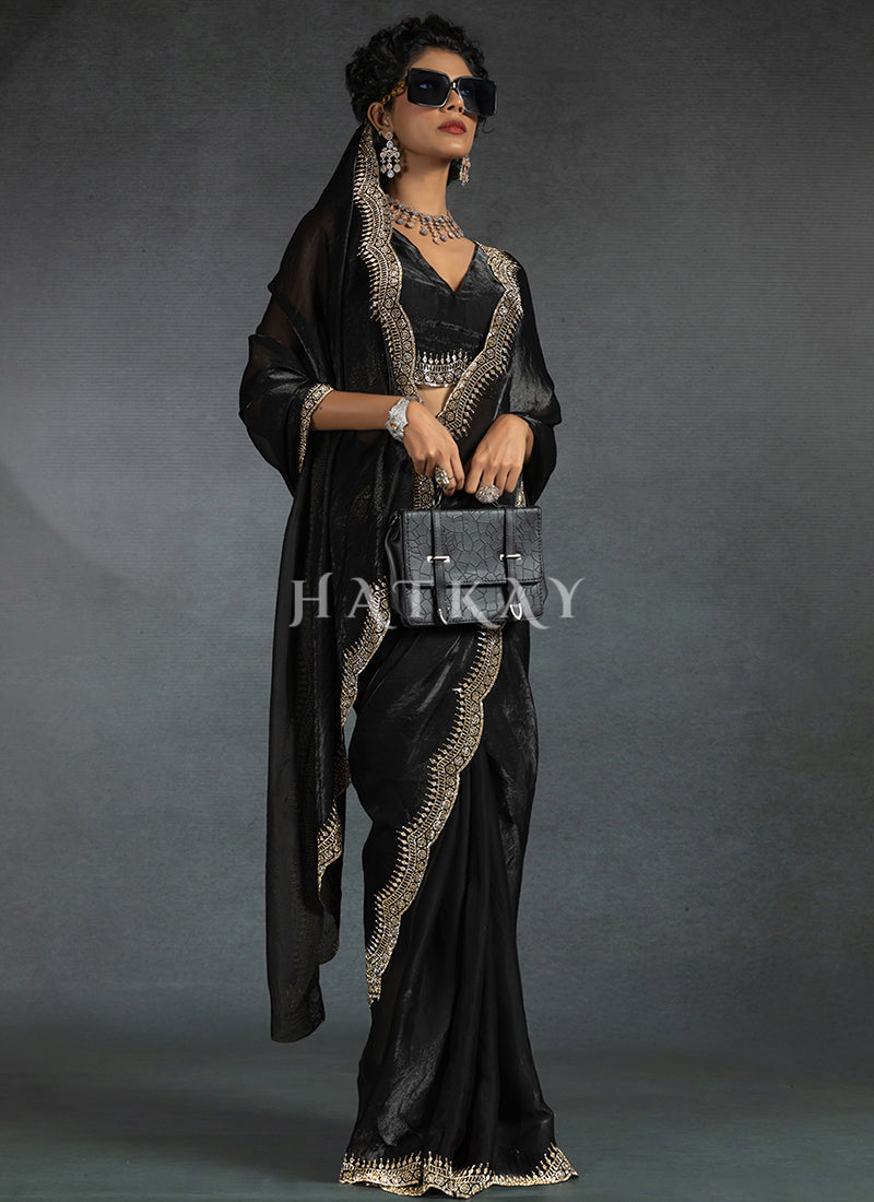 You can explore the latest party wear sarees from our collection. We offer a variety of colors like red, black, white, pink, yellow and other beautiful shades.