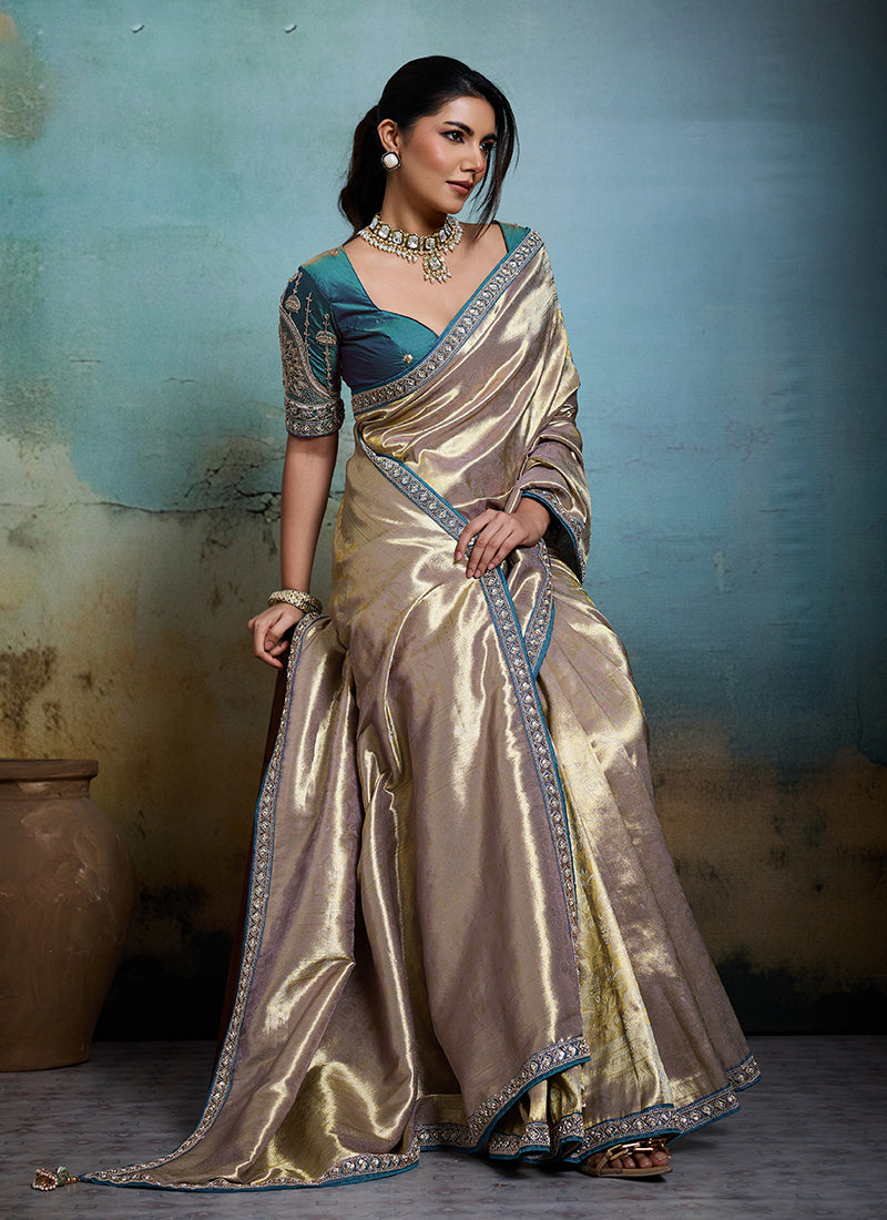 Buy Tissue Silk Saree In USA