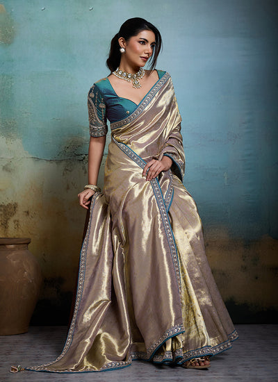 Buy Tissue Silk Saree In USA