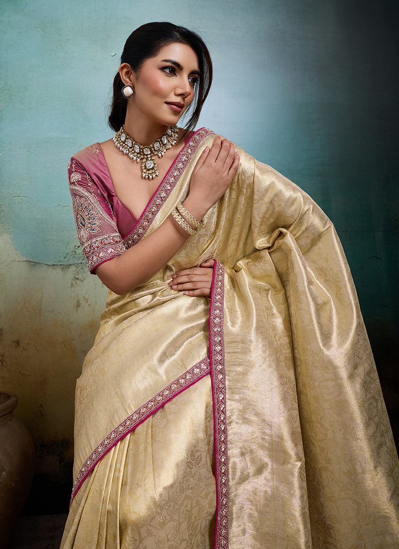Buy Tissue Silk Saree In Canada
