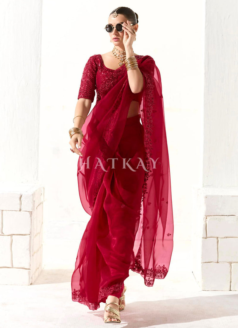 Stay stylish and trendy with a variety of wedding wear saree options at the best price.