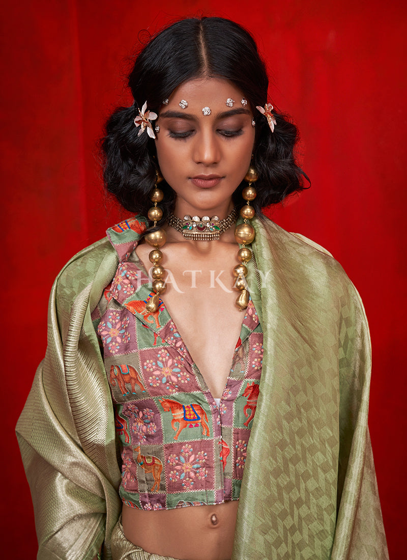 Buy Tissue Silk Saree