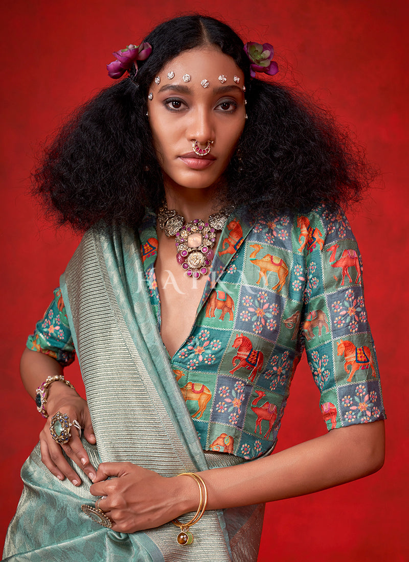 Buy Tissue Silk Saree