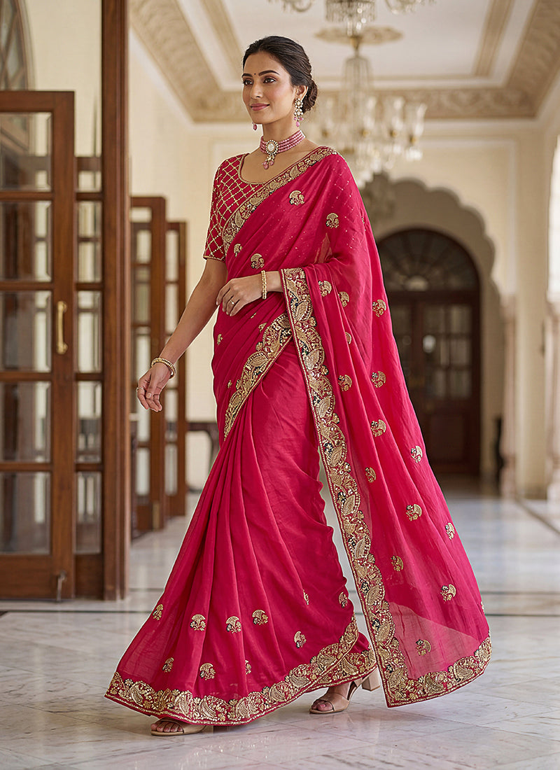 Buy Red Wedding Saree Online In USA