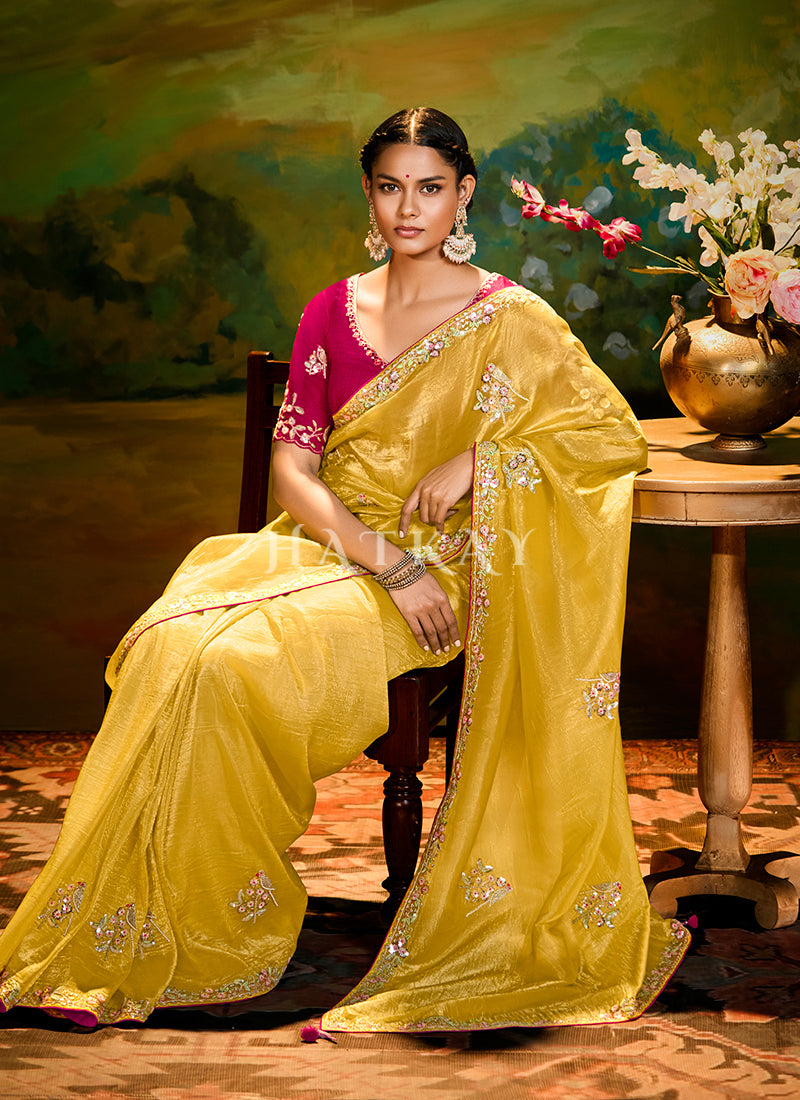 Stay stylish and trendy with a variety of wedding wear saree options at the best price.