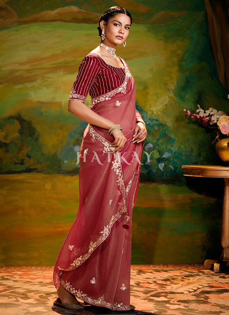 Stay stylish and trendy with a variety of wedding wear saree options at the best price.